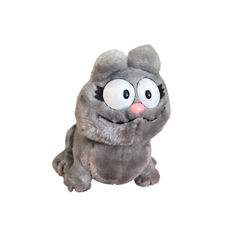 Vintage Dakin Nermal Garfield Plush Cat 1980 Big Eyes Collectible Stuffed Toy 8"